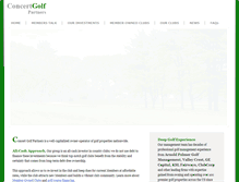 Tablet Screenshot of concertgolfpartners.com